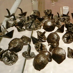 Footwear hobnails from Gradišče near Cerkno, Slovenia; attributed to around 35 BCE.