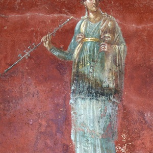 Euterpe Muse or possibly actress from the time of Nero,Pompeii,Villa Moregine,Eastern Triclinium,1st century AD