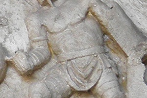 Gladiator in a subligaculum,completely covered with a balteus on top. Colosseum (Amphitheater),Colosseum Valley,Rome,AD 20-40