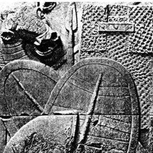Celtic shields and chain mail are depicted in a bas-relief from Pergamon,2-1 century BC.