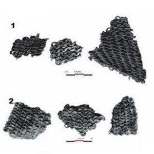 Fragments of Celtic chain mail from northwestern Bulgaria: 1. Varbeschnitsa 2. Vratsa. 3-2 century BC