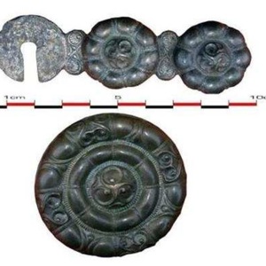 Bronze jewelry for chain mail. Ciumesti,Romania. 2-1 century BC