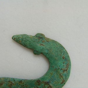 Fragment of a hook from hamata. Bronze. 6.5 *1.1 cm,thickness-0.9 mm. 1st century AD (presumably 75 AD)
