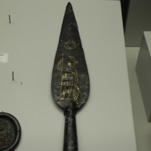 Наконечник копья с золотой инкрустацией, Германия, 1 век н.э.