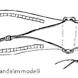 A sketch of a sandal found in Judea dates back to the 1st century AD.