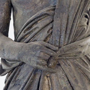 Fragment of a bronze statue with a Roman senator. Adana Archaelogy Museum,Anatolia. 2nd century AD