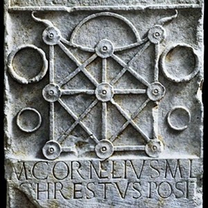 Detail of the tombstone of Lucius Mummius, soldier of the Seventh Legion from Tilurium, Dalmatia, first half of the first century CE, before 42. Phalerae do not prove centurion rank.