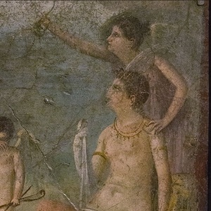 Ariadne wearing a necklace. Fresco from Pompeii; National Archaeological Museum, Naples, inv. 9047. 60–79 CE.
