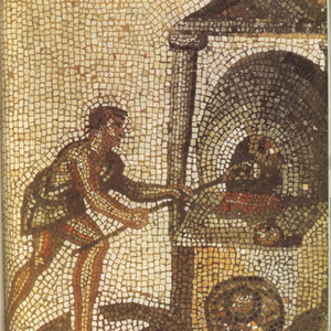 Mosaic with a baker. Mid-3rd century AD