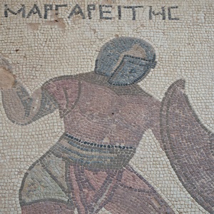 Гладиатор в балтее поверх сублигакулума. Дом гладиаторов. Kourion, Cyprus. 3-ий век н.э.