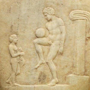 Game of the Spartans in Episkyros,5th century BC,Athens State Museum of Archaeology