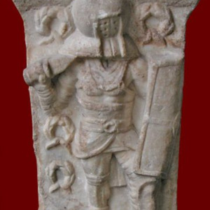 Tombstone of a gladiator-provocator. Ephesian Museum. 3rd century AD