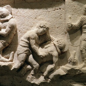 Барельеф с гладиаторами. Некрополь в Киберии. Burdur Museum. 2-3 век н.э.