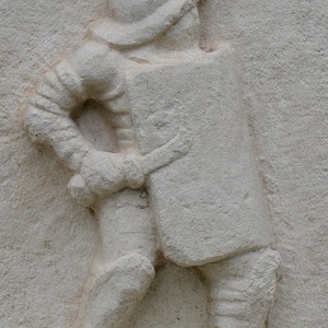 Bas-relief with a Thracian. Found in Ephesus. Ephesus Museum. Turkey. 1-3 century AD