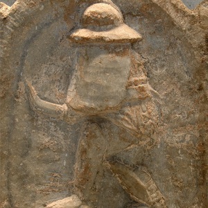 Tombstone stele of a Thracian gladiator. Grey marble. Inv. № Ma 4492 (MND 711). Paris,Louvre Museum. 3rd century AD