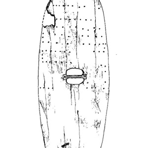Celtic wooden shield. 120-50 BC