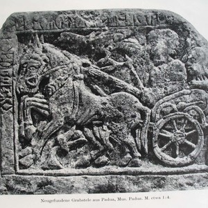 Bas-relief of a Gallic chariot,Museum of Padua. 4th century BC