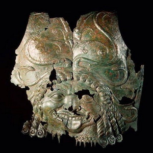 Greek bronze thorax, decorated with a Gorgon's relief. The Hermitage Museum, St. Petersburg, 6th-5th century BCE