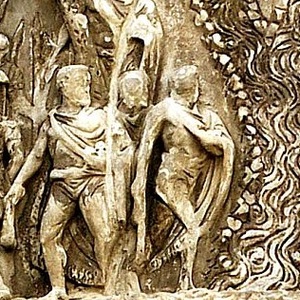 Барельеф с германскими пращниками на колонне М. Аврелия Антонина в Риме. Конец 2-го века н.э.