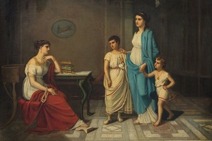 Художник Жозеф – Бенуа Сюве. “Корнелия, мать Гракхов”. Лувр, Франция. 1795 г.