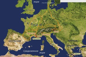 Карта Кимврской войны и ее основных сражений