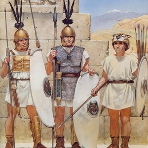 Римские воины эпохи Пунических войн. Гастат или принцип, триарий, велит. Реконструкция А. МакБрайда