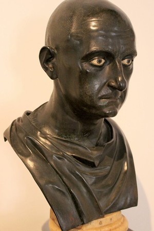 Bust of Publius Cornelius Scipio Africanus. I century AD Bronze. Naples,National Archaeological Museum