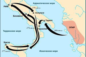 Map of Pyrrhus ' military campaign
