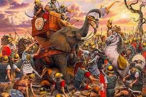 Battle of Pyrrhus ' troops with the Romans