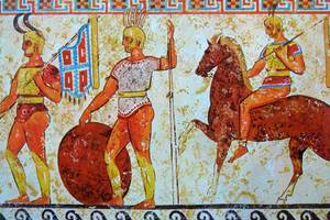 Fresco from the Nola fortress,Campania. 330-310 BC