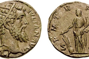 Image on the coin of Didius Julianus,2nd-3rd century AD.