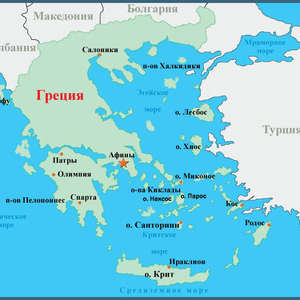Modern map of Greece