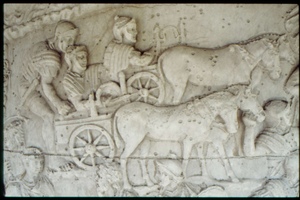 Image of a throwing machine on Trajan's column. 2nd century AD