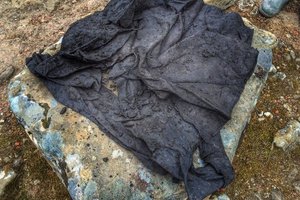 Фрагмент кожаной палатки из Виндоланды. I-II века н.э.; Vindolanda Museum.