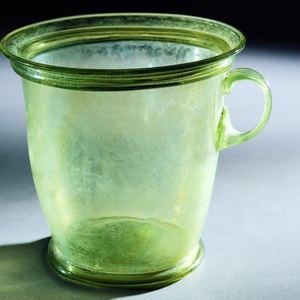 A glass tumbler. Pompeii. 1st century AD