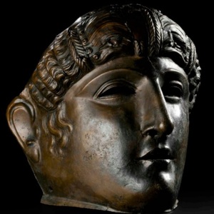 Bronze visor mask. Location: National Museum of Scotland. 1st century AD