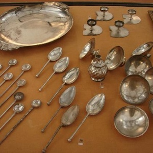 Silver tableware. Naples Museum. 1st century AD