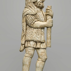 Roman standard bearer. Find from Lebanon. Dimensions Height: 17.6 cm,width: 5.9 cm,depth: 1.2 cm. Weight: 67.8 g. Material-ivory. 2nd century AD