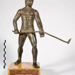 Bronze statuette with retiarius. 1-3 century AD