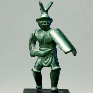 Bronze figure of a Samnite gladiator. 1-2 century AD