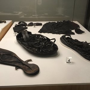 Sandals from the Sunken Ship Museum,1st century AD Museo della Nave Romana.