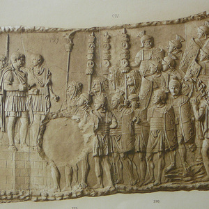 Lorica segmentata depicted on Trajan’s Column, beginning of the II century CE
