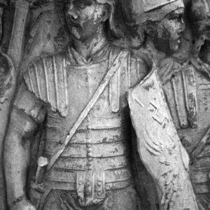 Lorica segmentata depicted on Trajan’s Column, beginning of the II century CE