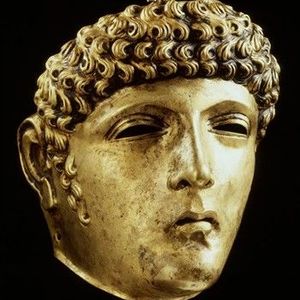 Roman cavalry mask. Dutch National Museum. 1-2 century AD