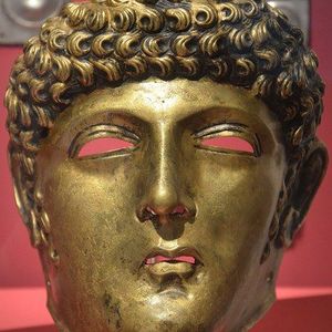 Roman cavalry mask. Dutch National Museum. 1-2 century AD