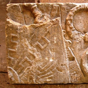 Fragment of the monument with the image of Scutum with digma, I BC-III century AD, Romano-Germanic Museum, Cologne.