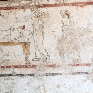 Fresco from Paestum. 4-3 centuries BC