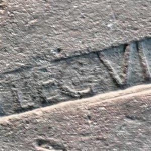 Tile with the stamp Legio VI Victrix. Date: ca. 70-121 AD Museum of the City of Bonn,Germany.
