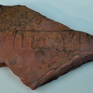 Tile with the brand Legio VI Victrix. Date: 1st century A.D. Chester,England.