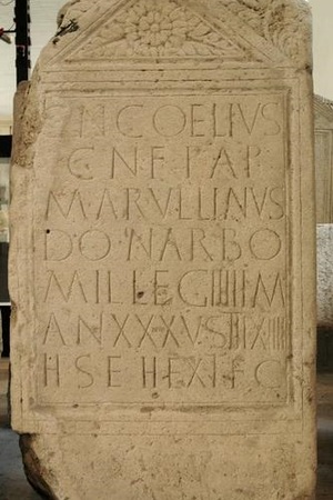 Tombstone of Gnaeus Caelius of Legio IIII Macedonica. Mainz, first century AD.